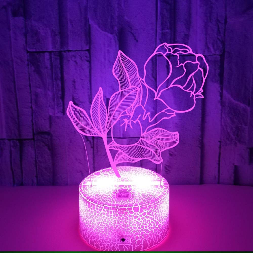 Flower 3D Lamp Colorful Touch 